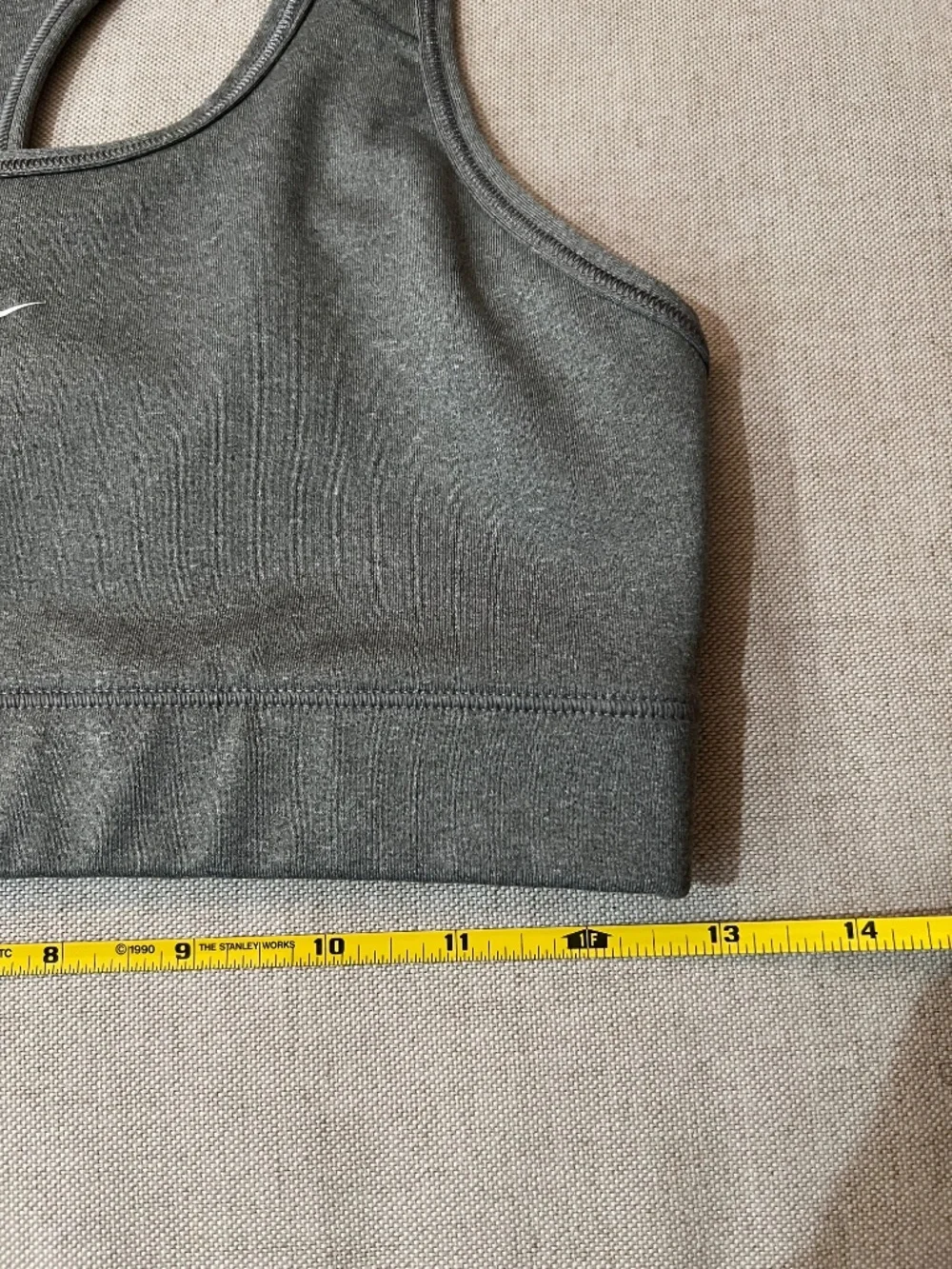 Nike Pro Dri-FIT Gray Heathered Racerback Sports Bra - Size XS